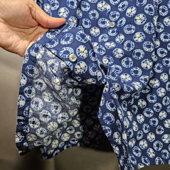 Tori Richard Shirt Mens Large Geometric Y2K Button Front Short Sleeve Space Vtg - Picture 4 of 9